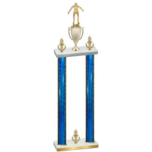 Double Blue Glacier Victory Wrestling Trophy