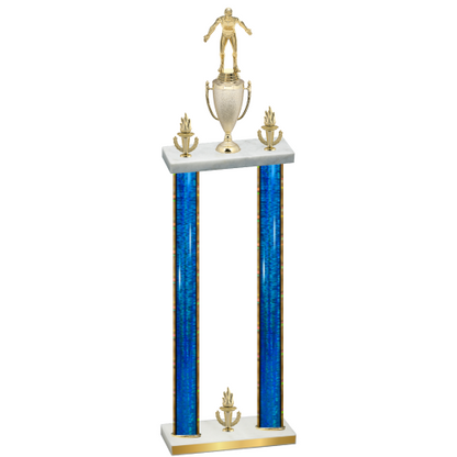 Double Blue Glacier Victory Wrestling Trophy
