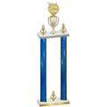 Double Blue Glacier Victory Bowling Trophy