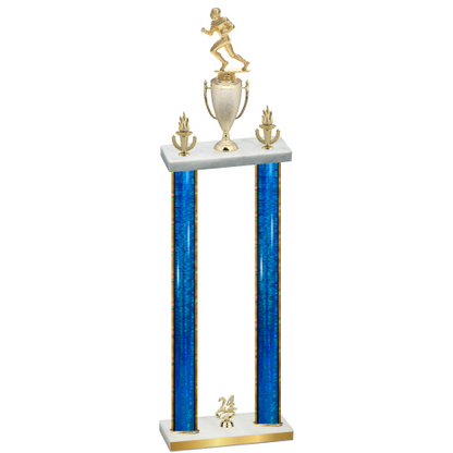 Double Blue Glacier Year Football Trophy