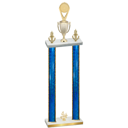 Double Blue Glacier Fourth Place Insert Trophy