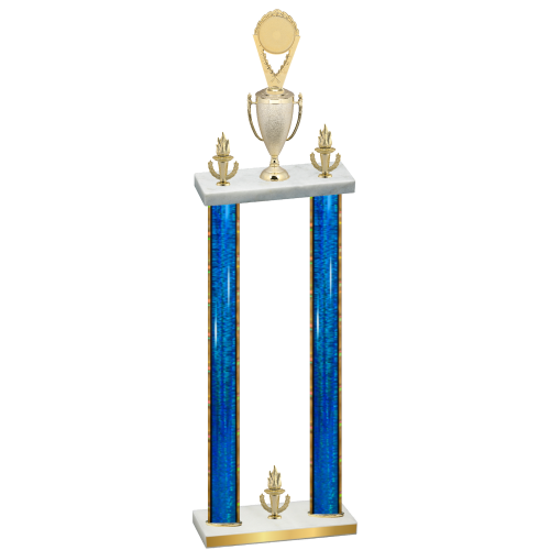 Double Blue Glacier Victory Insert Trophy