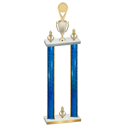 Double Blue Glacier Victory Insert Trophy