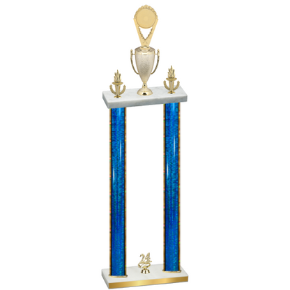 Double Blue Glacier Year Insert Trophy