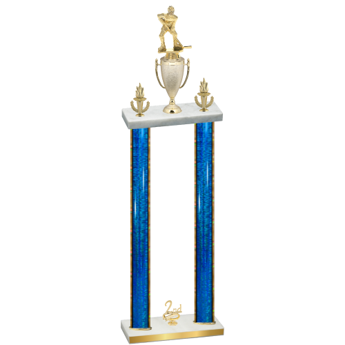 Double Blue Glacier Second Place Hockey Trophy
