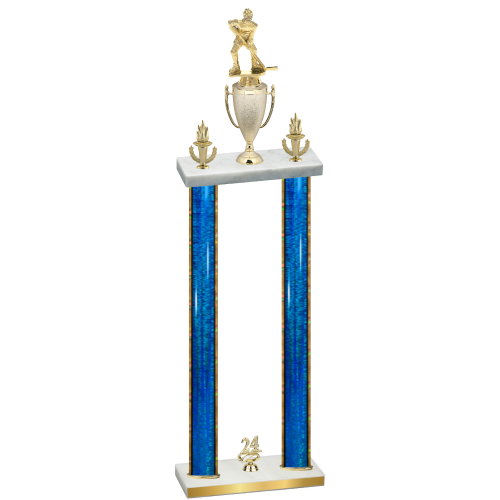 Double Blue Glacier Year Hockey Trophy