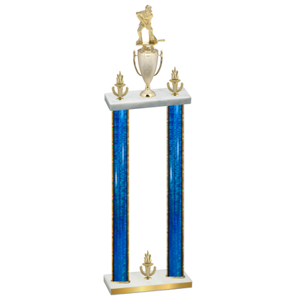 Double Blue Glacier Victory Hockey Trophy