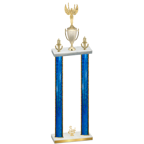 Double Blue Glacier Third Place Victory Trophy