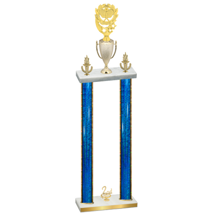 Double Blue Glacier Second Place Pickleball Trophy