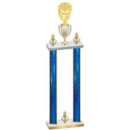Double Blue Glacier Victory Pickleball Trophy