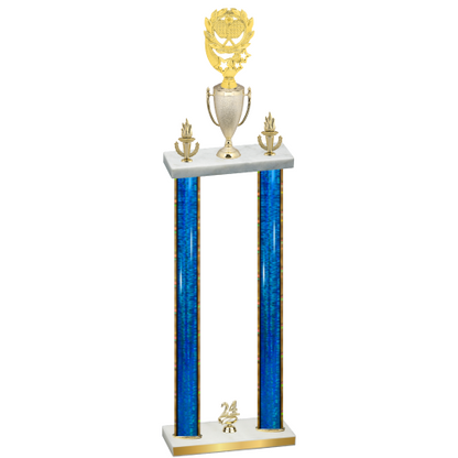 Double Blue Glacier Year Pickleball Trophy