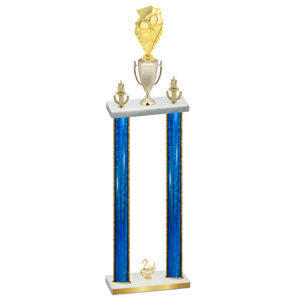 Double Blue Glacier Second Place Pickleball Trophy