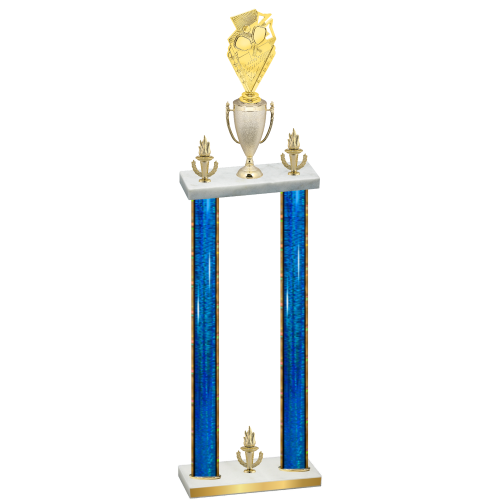 Double Blue Glacier Victory Pickleball Trophy