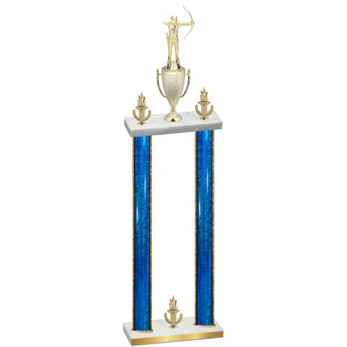 Double Blue Glacier Victory Archery Trophy