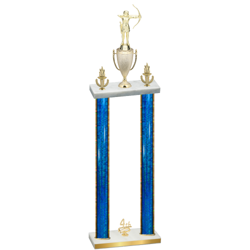 Double Blue Glacier Fourth Place Archery Trophy