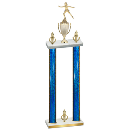 Double Blue Glacier Victory Skater Trophy