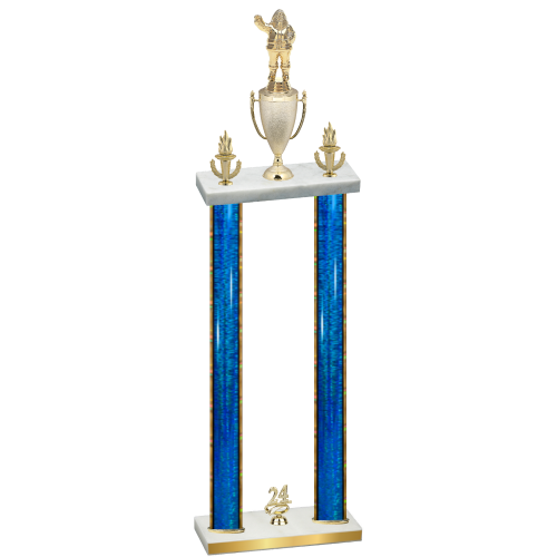Double Blue Glacier Year Holiday Trophy