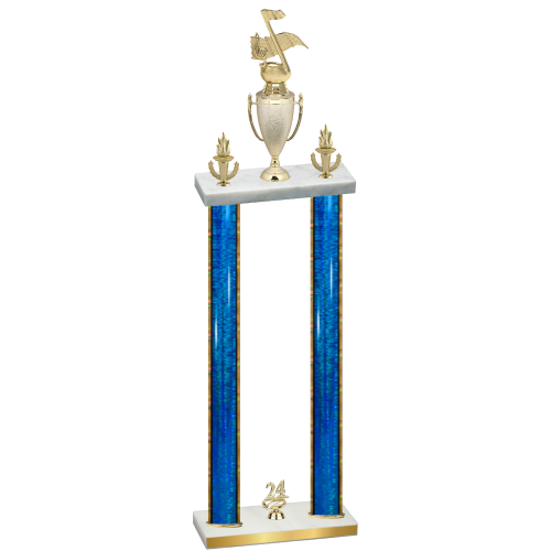 Double Blue Glacier Year Music Trophy