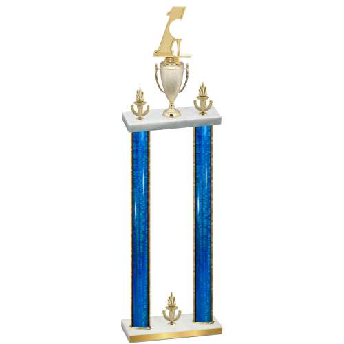 Double Blue Glacier Victory Golf Trophy