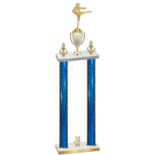 Double Blue Glacier Year Karate Trophy