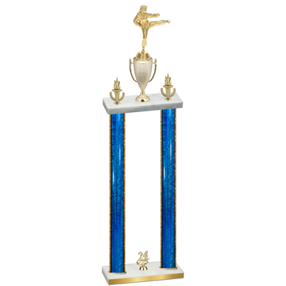Double Blue Glacier Year Karate Trophy