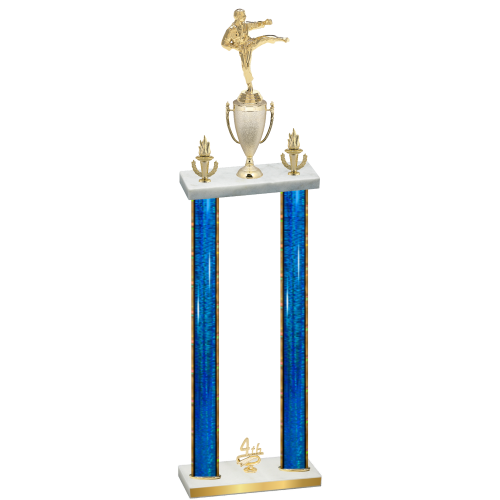Double Blue Glacier Fourth Place Karate Trophy