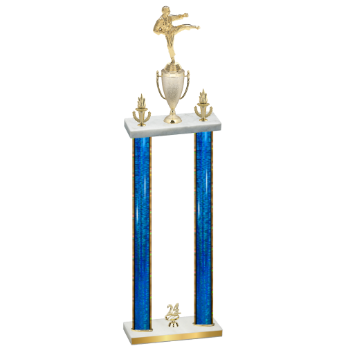 Double Blue Glacier Year Karate Trophy