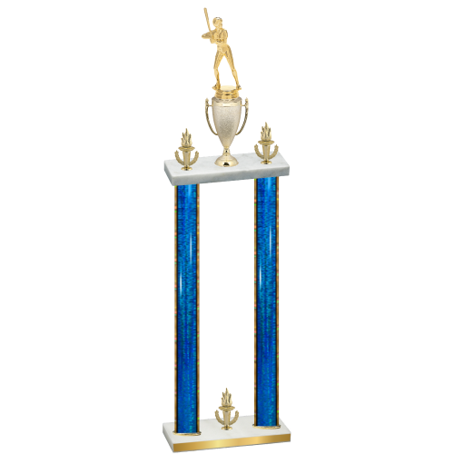 Double Blue Glacier Victory Softball Trophy