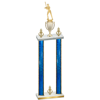 Double Blue Glacier Victory Softball Trophy