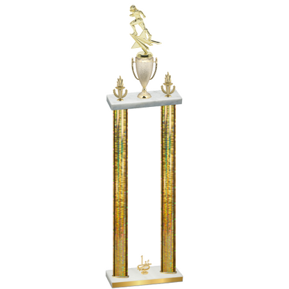 Double Gold Glacier First Place Football Trophy