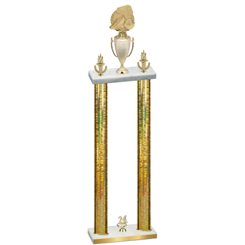 Double Gold Glacier Year Soccer Trophy
