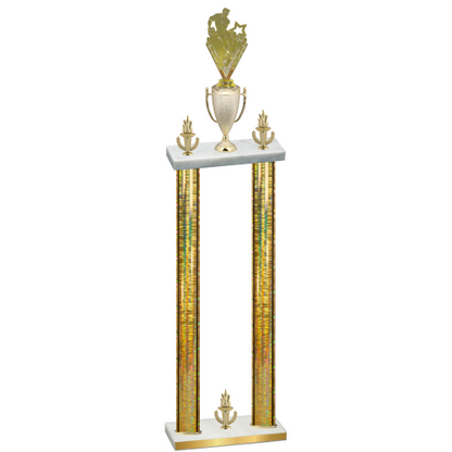 Double Gold Glacier Victory Rugby Trophy