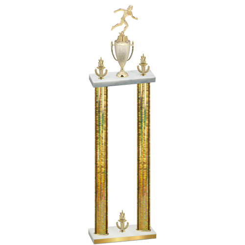 Double Gold Glacier Victory Running Trophy