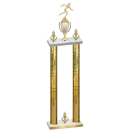 Double Gold Glacier Victory Running Trophy