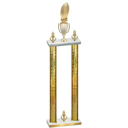 Double Gold Glacier Victory Football Trophy