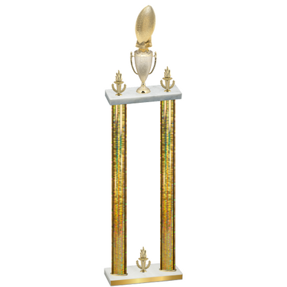 Double Gold Glacier Victory Football Trophy