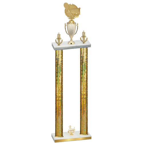 Double Gold Glacier Third Place Tennis Trophy