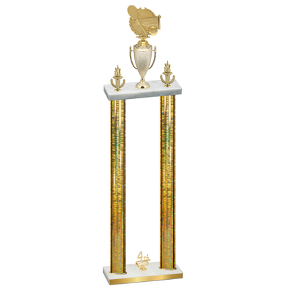 Double Gold Glacier Fourth Place Tennis Trophy