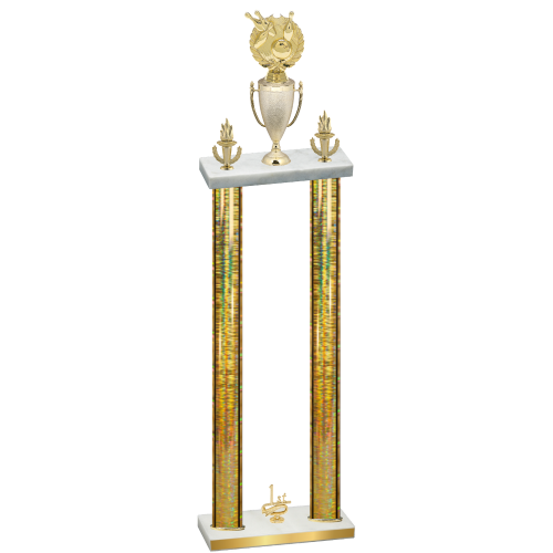 Double Gold Glacier First Place Bowling Trophy