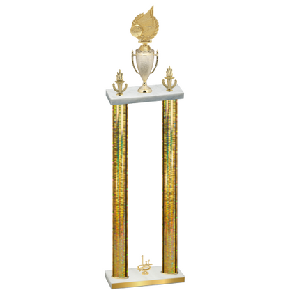 Double Gold Glacier First Place Volleyball Trophy