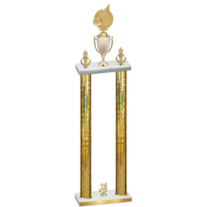Double Gold Glacier Year Volleyball Trophy