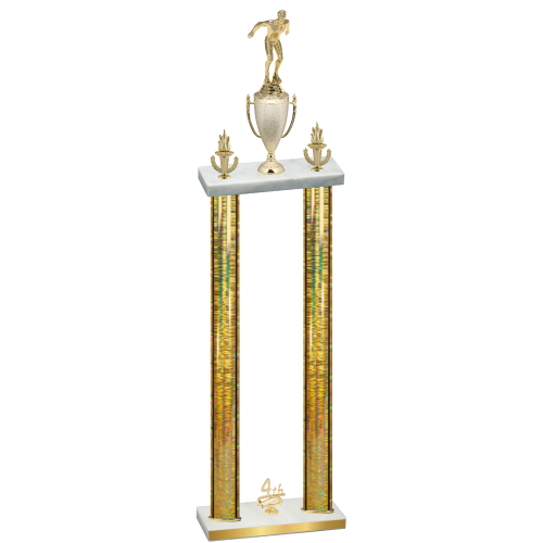 Double Gold Glacier Fourth Place Swimming Trophy