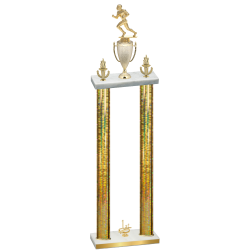 Double Gold Glacier First Place Football Trophy