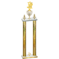 Double Gold Glacier Fourth Place Pickleball Trophy