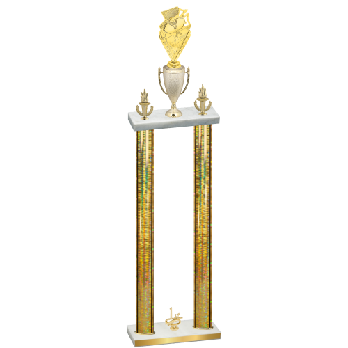 Double Gold Glacier First Place Pickleball Trophy