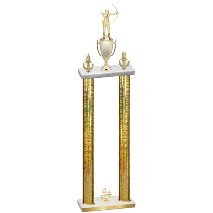 Double Gold Glacier Fourth Place Archery Trophy