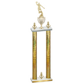 Double Gold Glacier Victory Basketball Trophy