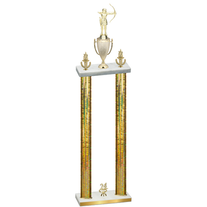 Double Gold Glacier Year Archery Trophy