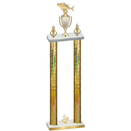 Double Gold Glacier Fourth Place Fishing Trophy