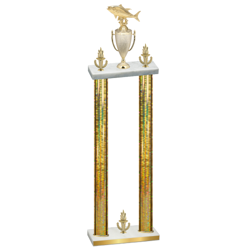 Double Gold Glacier Victory Fishing Trophy